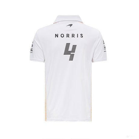 Tricou de Barbat cu Guler, McLaren Lando Norris, Alb, 2021 - Team