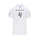 Tricou de Barbat cu Guler, McLaren Lando Norris, Alb, 2021 - Team - FansBRANDS®