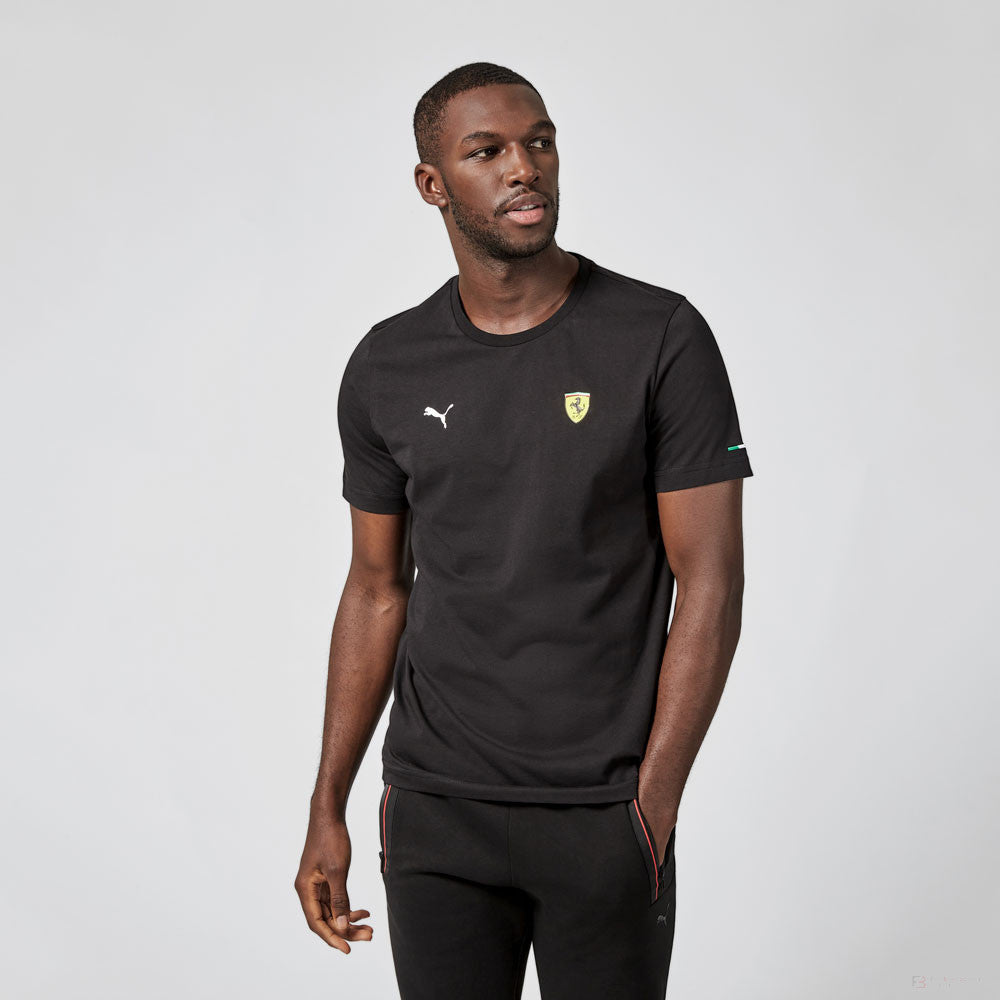 Tricou de Barbat, Ferrari Small Shield, Negru, 2021 - FansBRANDS®