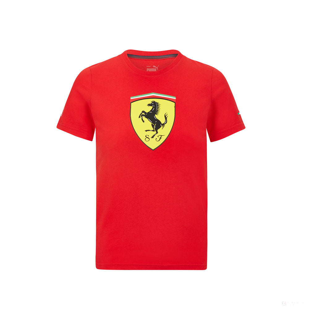 Tricou de Barbat, Ferrari Large Shield, Rosu, 2021