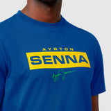 Tricou de Barbat, Ayrton Senna Logo, Albastru, 2021