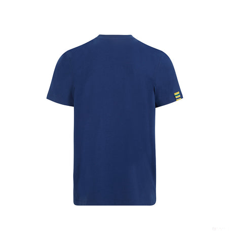 Tricou de Barbat, Ayrton Senna Flag, Albastru, 2021