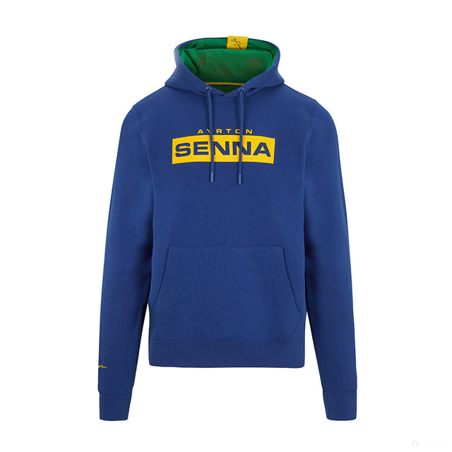 Pulover de Barbat, Ayrton Senna Logo, Albastru, 2021 - FansBRANDS®