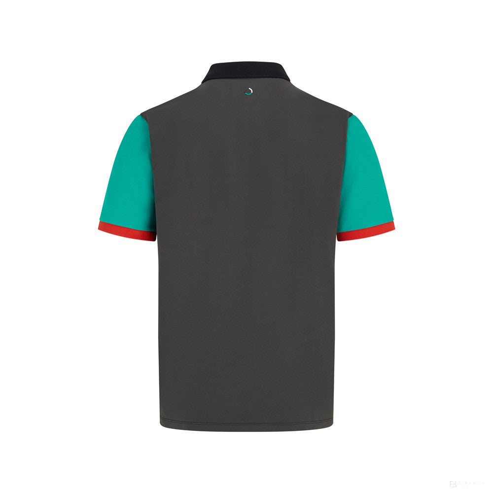 Tricou de Barbat cu guler, Mercedes Color Block, Multicolor, 2022