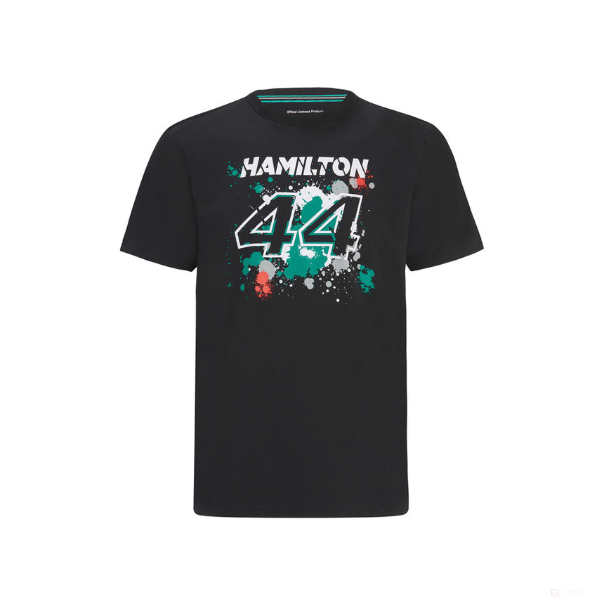 Tricou de Barbat, Mercedes Lewis Hamilton LEWIS #44, Negru, 2022 - FansBRANDS®