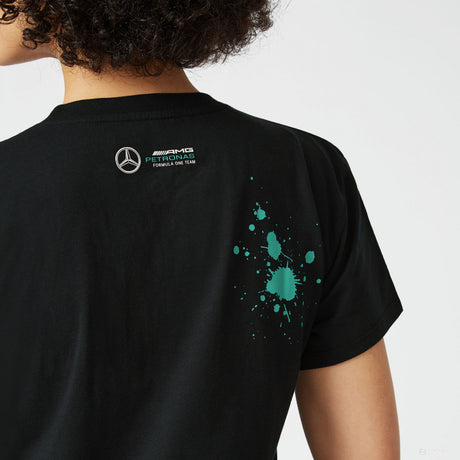 Tricou de Dama, Mercedes Lewis Hamilton LEWIS #44, Negru, 2022 - FansBRANDS®