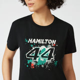 Tricou de Dama, Mercedes Lewis Hamilton LEWIS #44, Negru, 2022