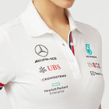 Tricou de Dama cu Guler, Mercedes Team, Alb, 2022