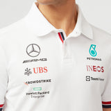 Tricou de Barbat cu Guler, Mercedes Team, Alb, 2022 - FansBRANDS®