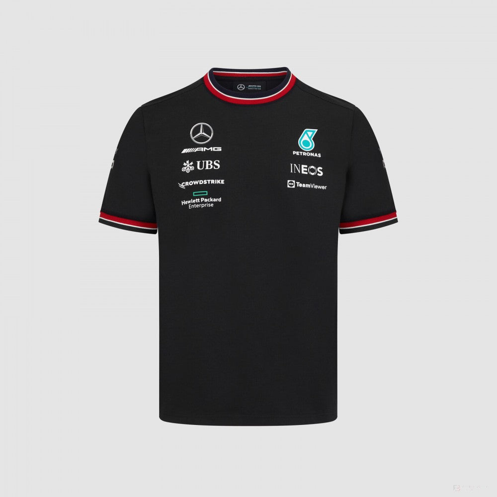 Tricou de Copil, Mercedes Team, Negru, 2022