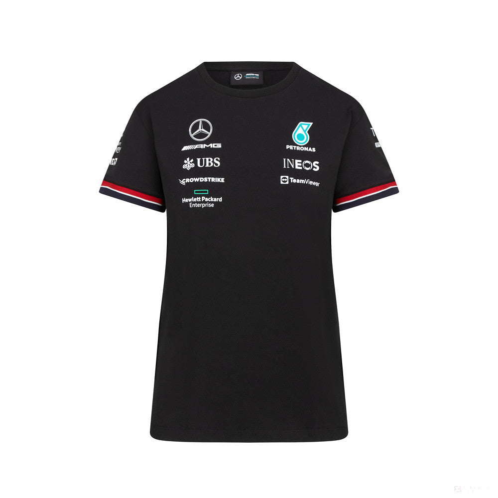 Tricou de Dama, Mercedes Team, Negru, 2022 - FansBRANDS®