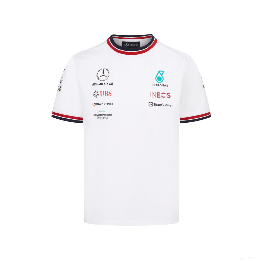 Tricou de Barbat, Mercedes Team, Alb, 2022
