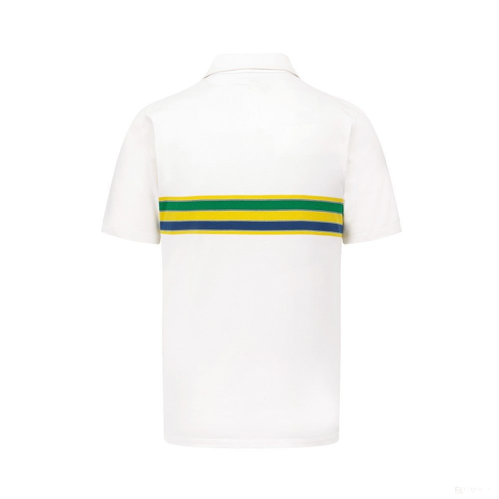 Tricou cu guler cu dungi Ayrton Senna pentru bărbați 2022