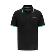 Tricou cu Guler Mercedes Classic pentru bărbați, negru - FansBRANDS®