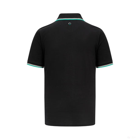 Tricou cu Guler Mercedes Classic pentru bărbați, negru - FansBRANDS®