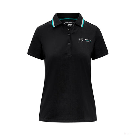 Tricou cu guler pentru femei Mercedes, negru - FansBRANDS®