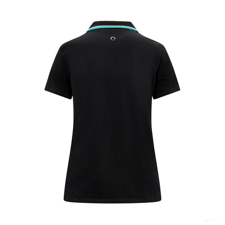 Tricou cu guler pentru femei Mercedes, negru - FansBRANDS®