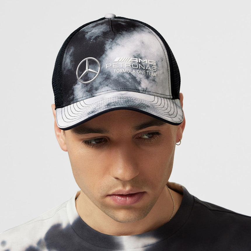 Sapca Mercedes Tie Dye Trucker, gri - FansBRANDS®