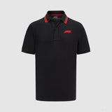 Tricou cu Guler logo de Barbati F1, negru - FansBRANDS®