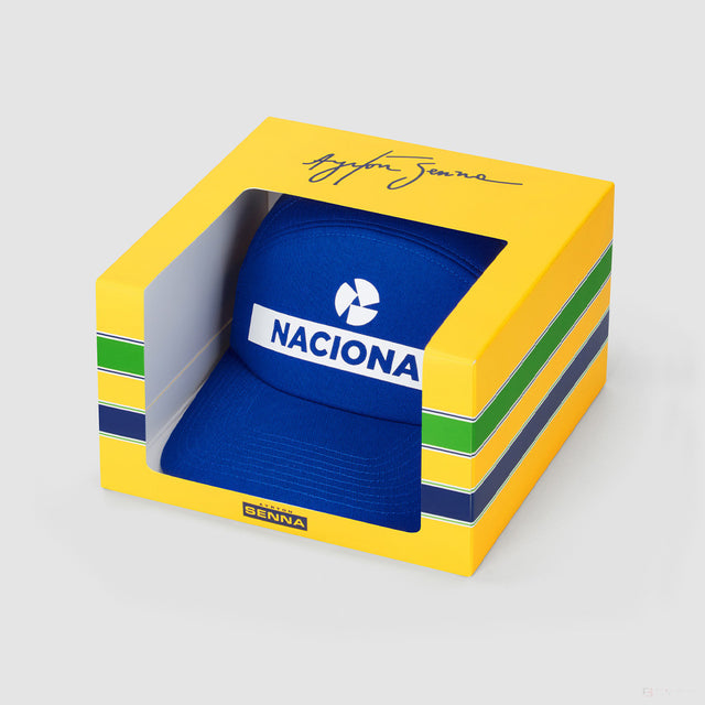 Sapca de Flatbrim, Ayrton Senna Original Nacional, Adult, Albastru - FansBRANDS®