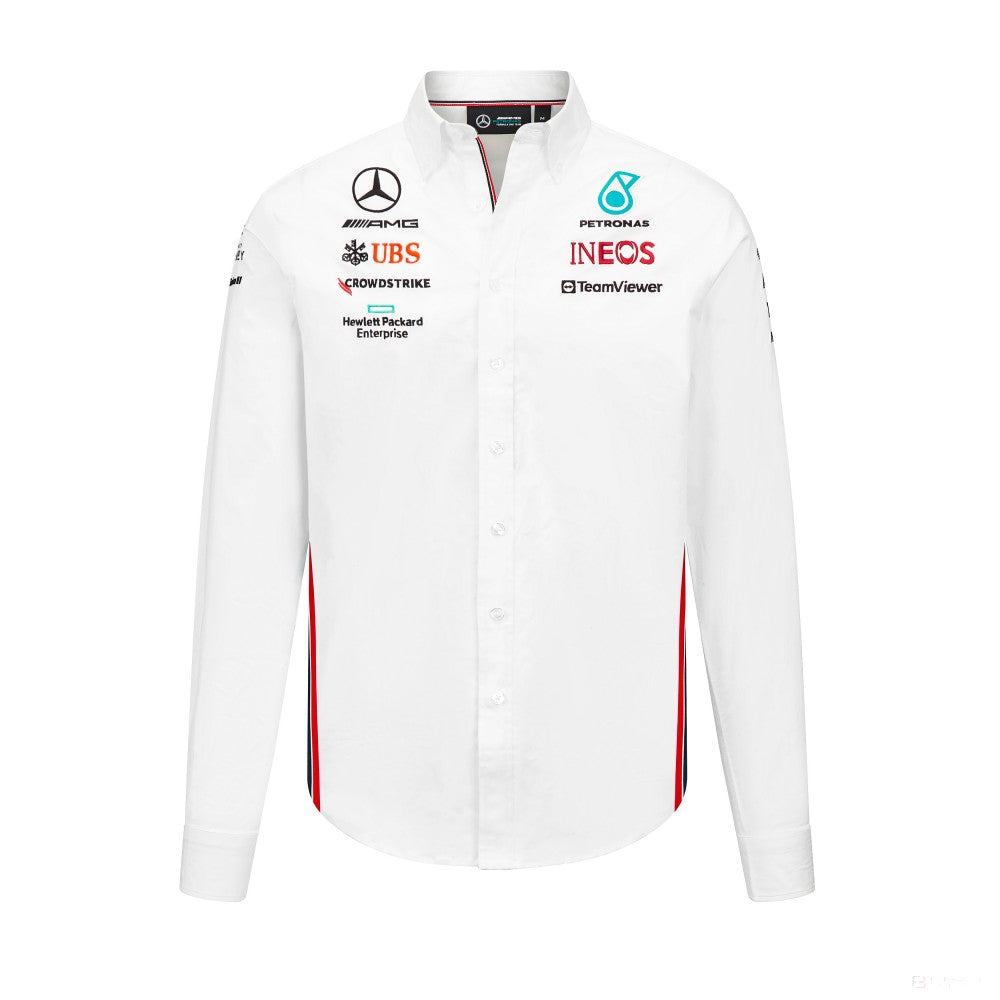 Camasa de echipa Mercedes de Barbati alb, 2023