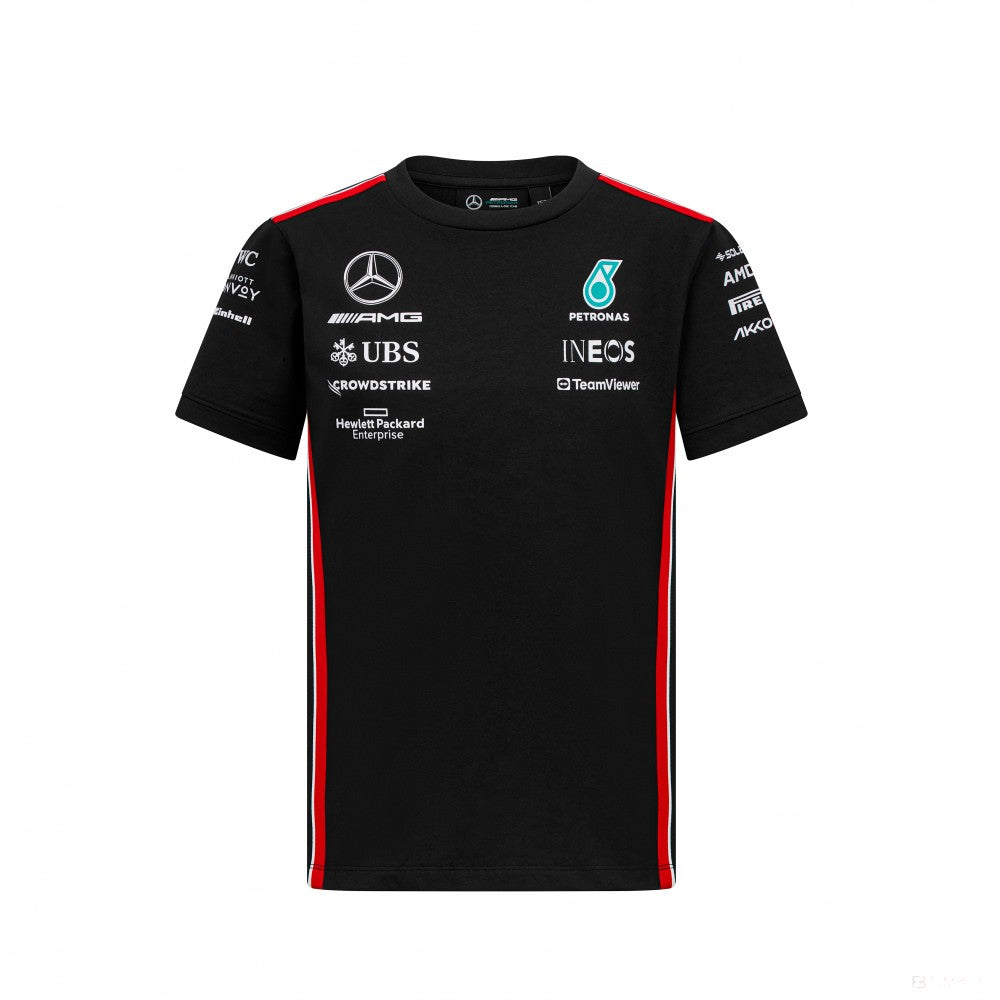 Tricou de echipa Copil Mercedes, negru, 2023