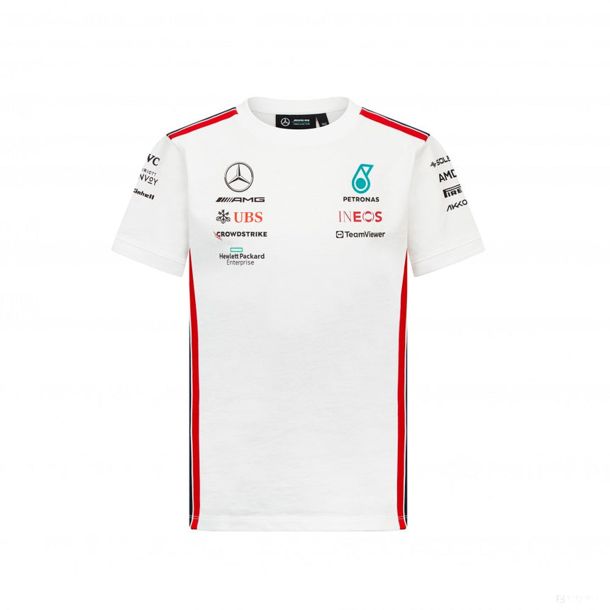 Tricou de echipa Copil Mercedes, alb, 2023 - FansBRANDS®
