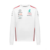 Tricou de echipa cu maneca lunga Barbati Mercedes, alb, 2023 - FansBRANDS®