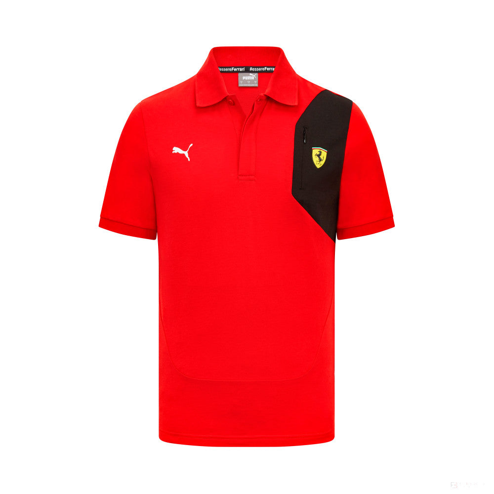 Tricou cu Guler Barbati Ferrari Classic, roșu
