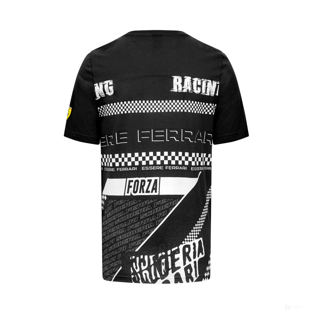 Tricou de Barbat Ferrari Graphic, negru - FansBRANDS®