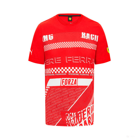 Tricou de Barbat Ferrari Graphic, roșu - FansBRANDS®