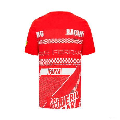 Tricou de Barbat Ferrari Graphic, roșu - FansBRANDS®