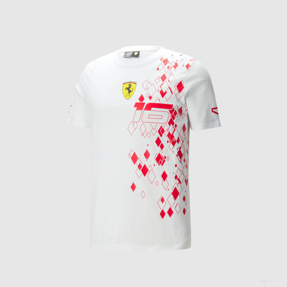 Tricou de Echipa Ferrari Se Leclerc, alb, 2023 - FansBRANDS®