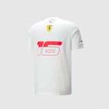 Tricou de Echipa Ferrari Se Leclerc, alb, 2023