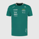 Aston Martin AMF1, Team, T-Shirt mit Kragen, Fernando Alonso, Grün 🔥