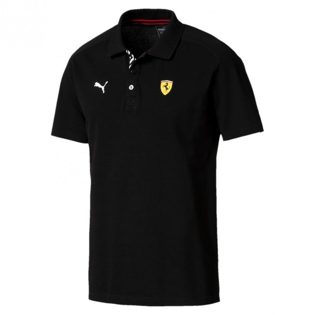 Tricou de Barbat cu Guler, Puma Ferrari, Negru, 2018 - FansBRANDS®