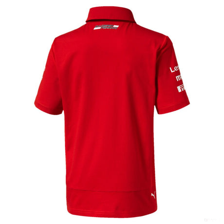 Tricou de Copil cu Guler, Puma Ferrari, Rosu, 2019 - FansBRANDS®