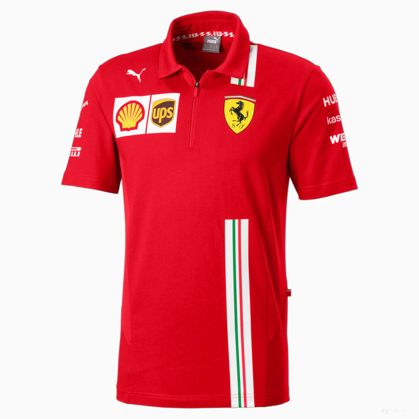 Tricou de Barbat cu Guler, Puma Ferrari, Rosu, 20/21 - FansBRANDS®