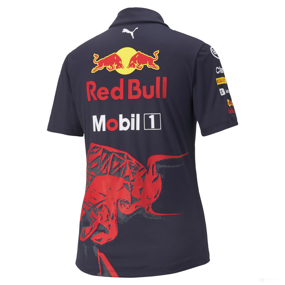 Tricou de Dama cu Guler, Puma Red Bull Team, 2022, Albastru