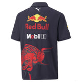 Tricou de Copil cu Guler, Puma Red Bull Team, 2022, Albastru
