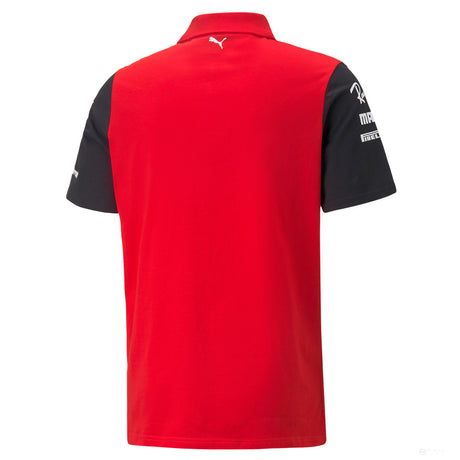 Tricou de Barbat cu Guler, Puma Ferrari Team, 2022, Rosu