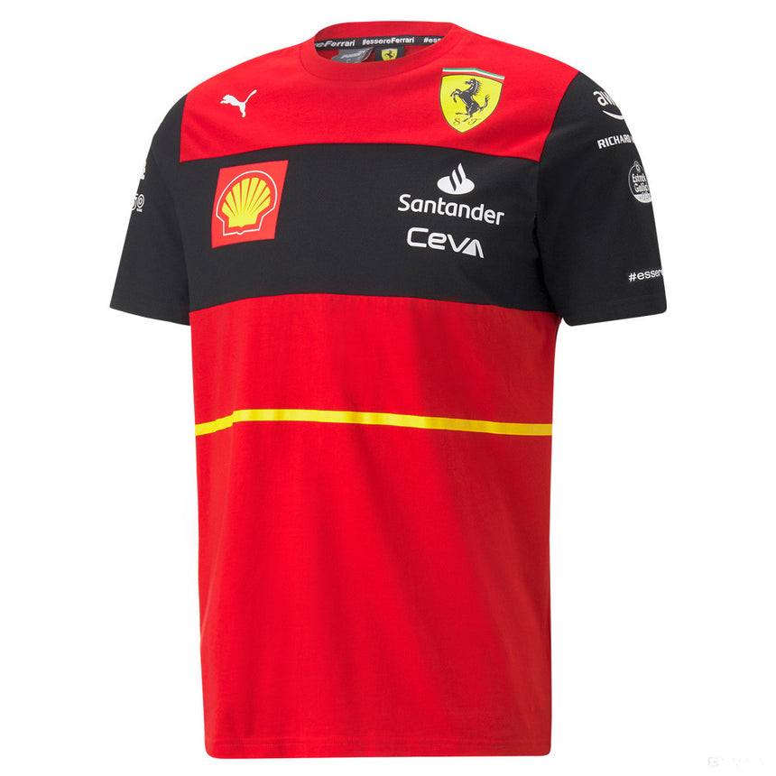 Tricou de Barbat, Ferrari Carlos Sainz, 2022, Rosu - FansBRANDS®