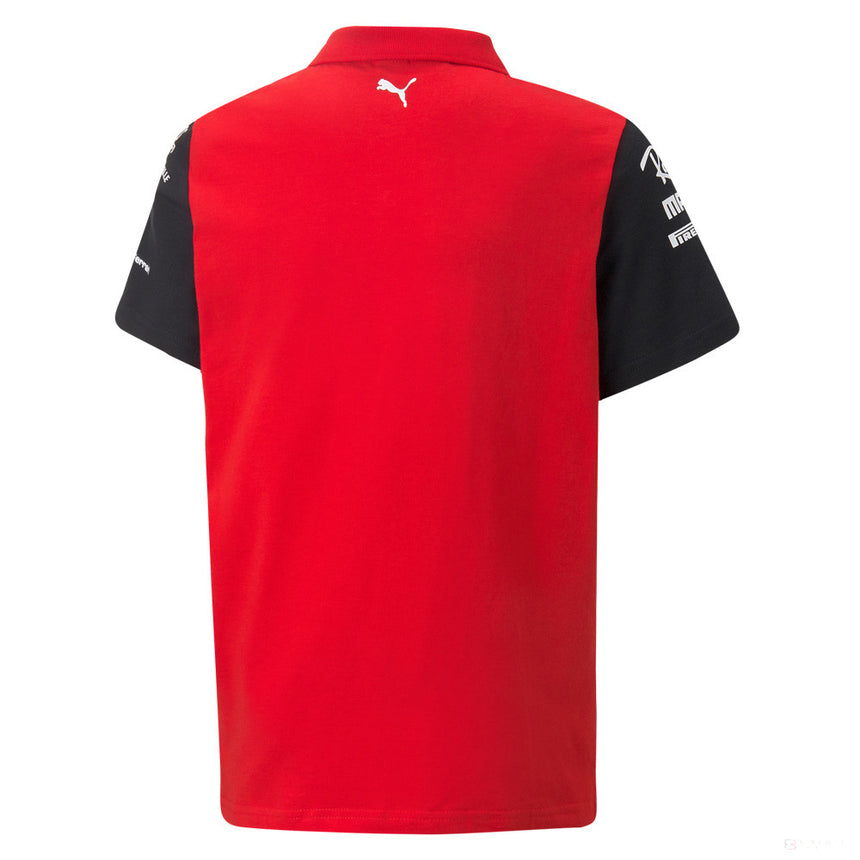 Tricou de Copil cu Guler, Puma Ferrari Team, 2022, Rosu - FansBRANDS®