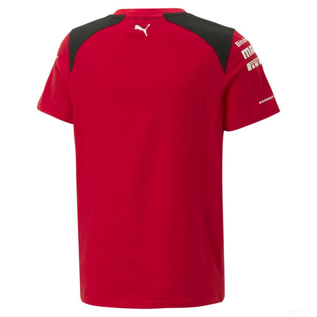 Tricou cu Guler Copil de Echipa  Ferrari Rosso Corsa, 2023