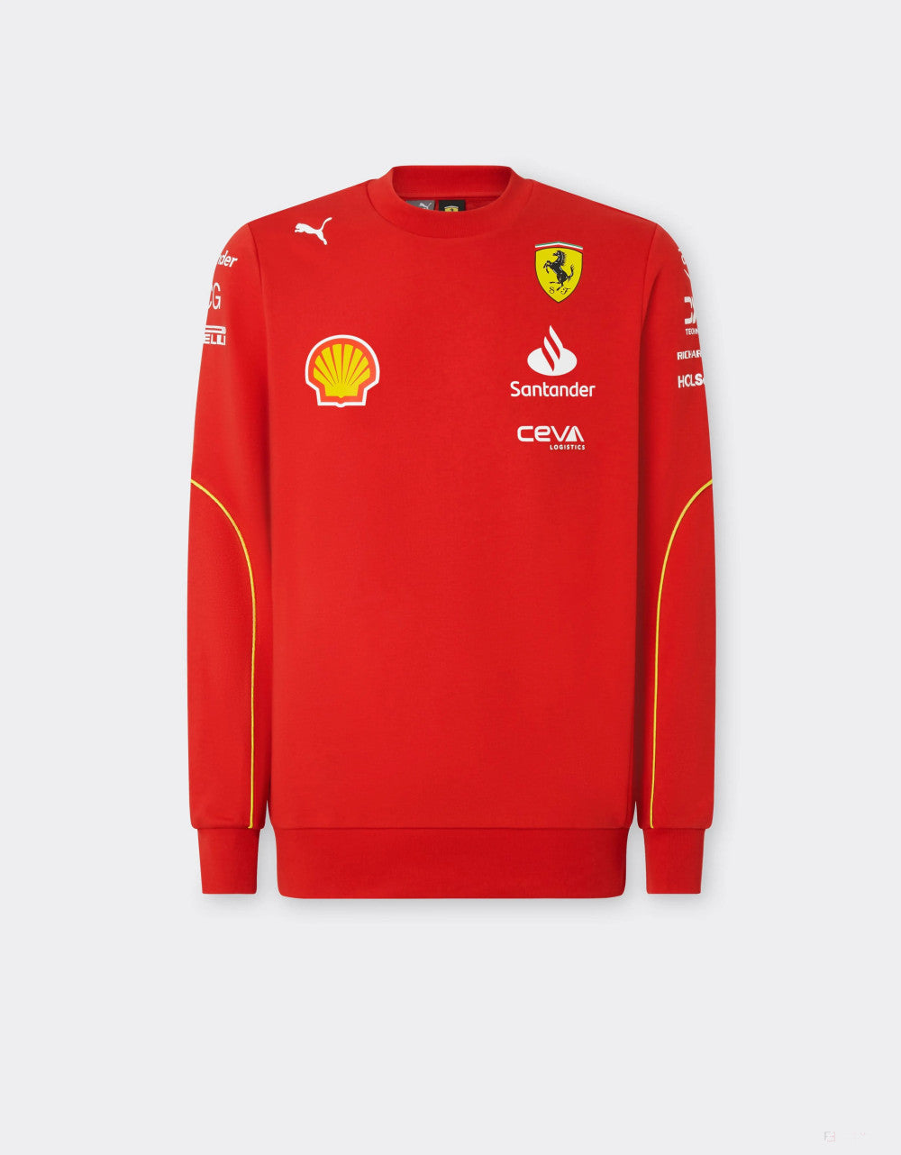 Ferrari pulover, Puma, echipa, guler rotund, rosu, 2024