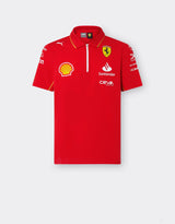 Tricou cu Guler Barbat de Echipa Ferrari Rosso Corsa, rosu, 2024