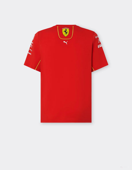 Tricou de Barbat, Echipa Ferrari Rosso Corsa, rosu, 2024