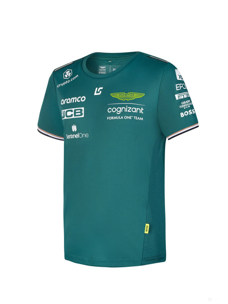 Aston Martin t-shirt, Lance Stroll, kids, green, 2023 - FansBRANDS®