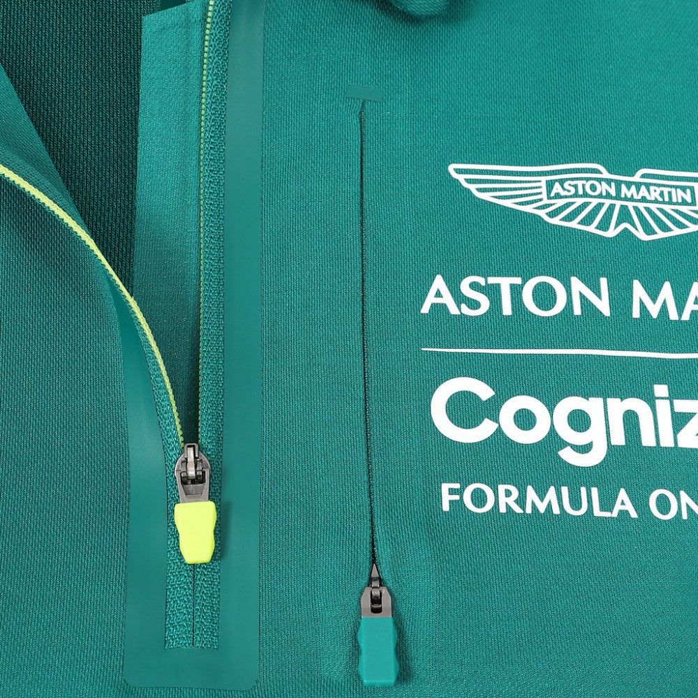 Tricou de Dama cu guler, Aston Martin Team, Verde, 2022
