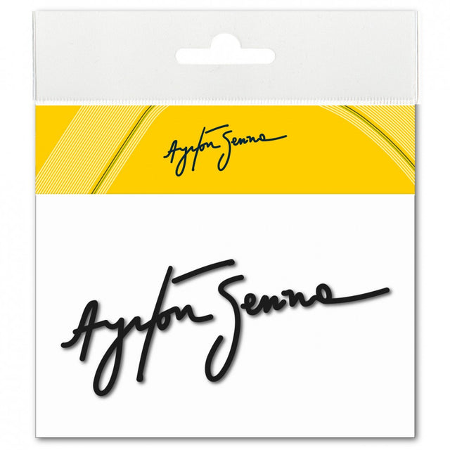 Autocolant, Senna Signature 3D, Unisex, Negru, 2015 - FansBRANDS®